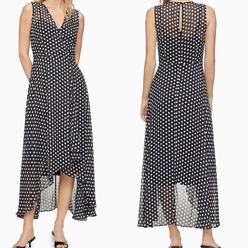 Sleeveless High-Low Maxi Dress - Calvin Klein